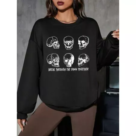 Sudaderas de Mujer Halloween Frase Casual