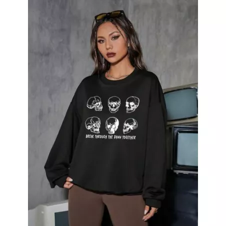 Sudaderas de Mujer Halloween Frase Casual