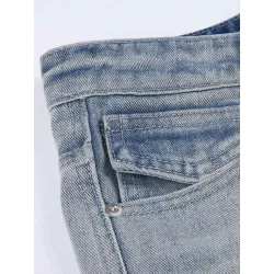 Jeans de pierna recta con patrón de estrella