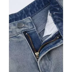 Jeans de pierna recta con patrón de estrella