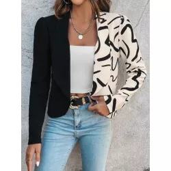 Blazers de Mujer Gráfico Casual