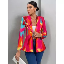 Essnce Blazer de tie dye con botón