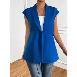 SHEIN Essnce Blazer chaleco de cuello esmoquin