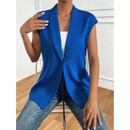 SHEIN Essnce Blazer chaleco de cuello esmoquin