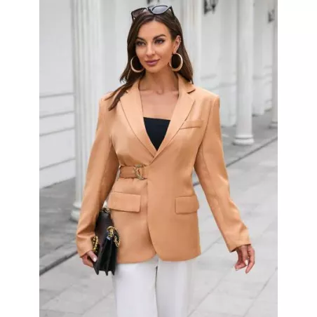 SHEIN BIZwear Blazer de cuello con solapa con cinturón