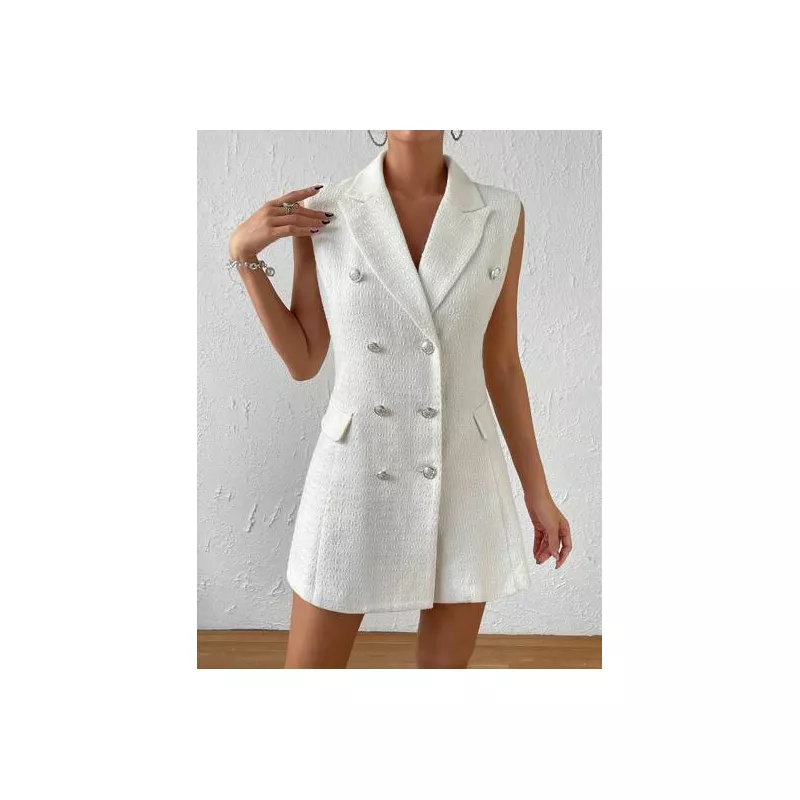 SHEIN Privé Blazer chaleco de doble botonadura