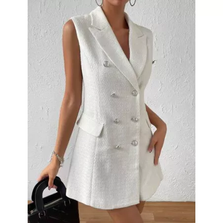 SHEIN Privé Blazer chaleco de doble botonadura