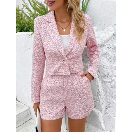 SHEIN Essnce con botón Blazer & Shorts