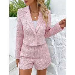 SHEIN Essnce con botón Blazer & Shorts