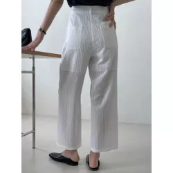 Dazy-Less Pantalones de traje unicolor con bolsillo oblicuo