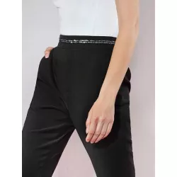 PREMIUM Pantalones de vestir con lentejuelas cintura pierna acampanada