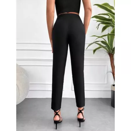 SHEIN Frenchy Pantalones de traje unicolor de talle alto