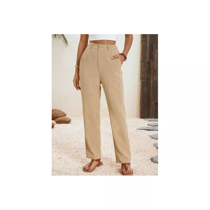 SHEIN Frenchy Pantalones de traje unicolor con bolsillo oblicuo