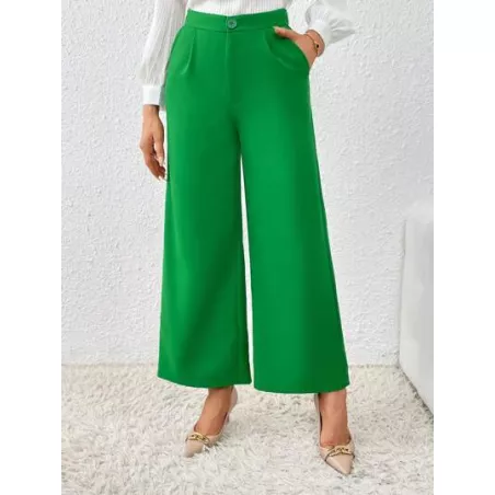 Essnce Pantalones de traje de talle alto de pierna ancha