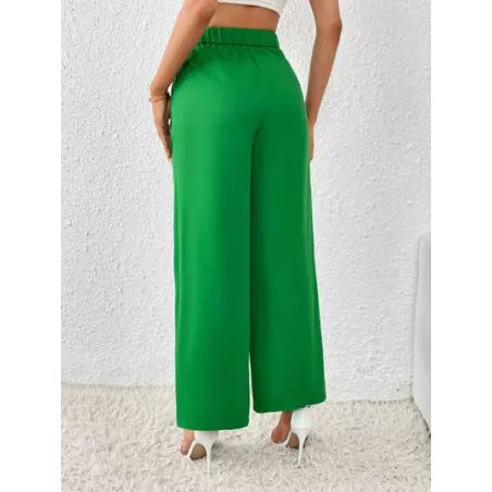 Essnce Pantalones de traje de talle alto de pierna ancha