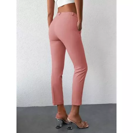 Pantalones de traje unicolor crop