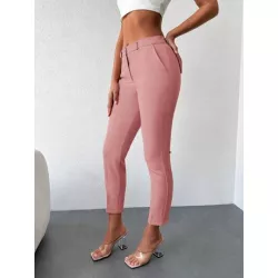 Pantalones de traje unicolor crop