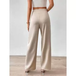 SHEIN Privé Pantalones de traje de talle alto de pierna ancha