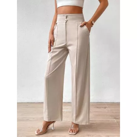 SHEIN Privé Pantalones de traje de talle alto de pierna ancha