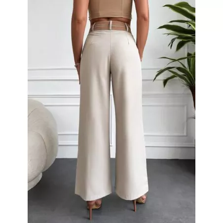 SHEIN Frenchy Pantalones de traje de talle alto de pierna ancha