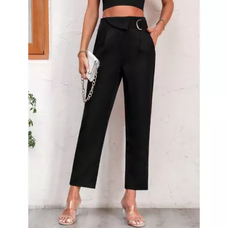 SHEIN LUNE Pantalones de traje unicolor con bolsillo oblicuo