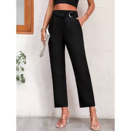 SHEIN LUNE Pantalones de traje unicolor con bolsillo oblicuo