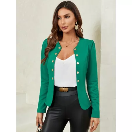 Clasi Cazadora unicolor con botón delantero