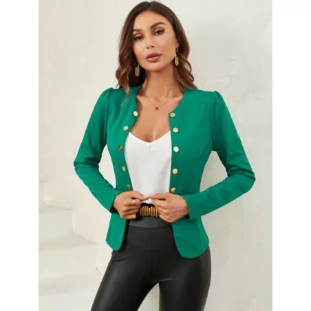 Clasi Cazadora unicolor con botón delantero