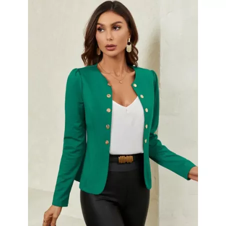 Clasi Cazadora unicolor con botón delantero