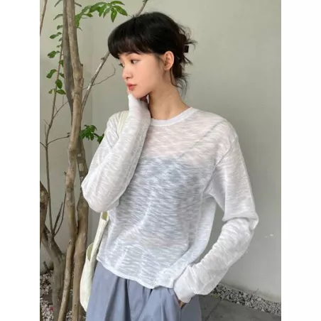 Jersey Partición Cordón de espalda Liso Casual