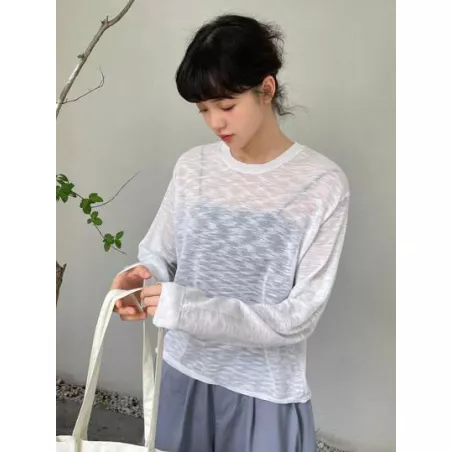 Jersey Partición Cordón de espalda Liso Casual