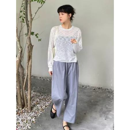 Jersey Partición Cordón de espalda Liso Casual