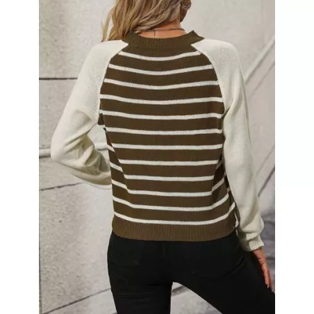 Jersey Abertura A rayas Casual