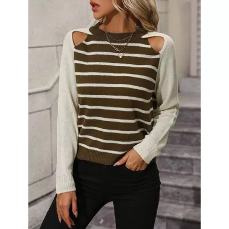 Jersey Abertura A rayas Casual