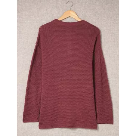 Jersey Botón delantero Liso Casual