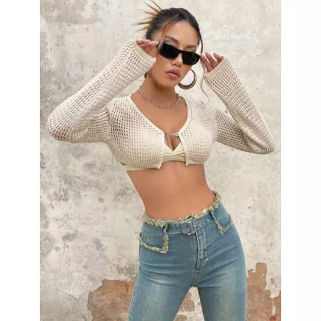 Cárdigans de Mujer Cadena Liso Sexy