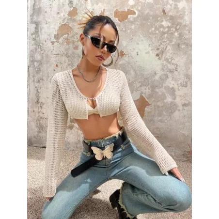 Cárdigans de Mujer Cadena Liso Sexy