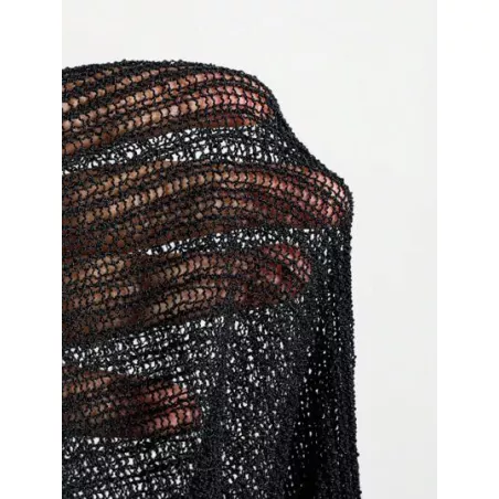 Cárdigan largo unicolor con botón delantero