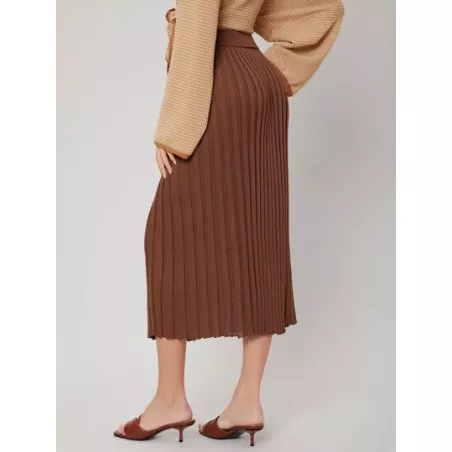 PREMIUM Falda tejida de canalé de viscosa