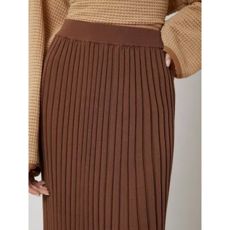 PREMIUM Falda tejida de canalé de viscosa