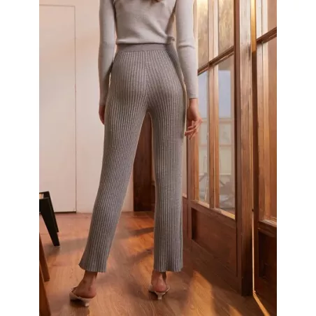 PREMIUM Pantalones tejidos de mezcla de lana