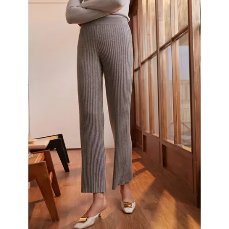 PREMIUM Pantalones tejidos de mezcla de lana