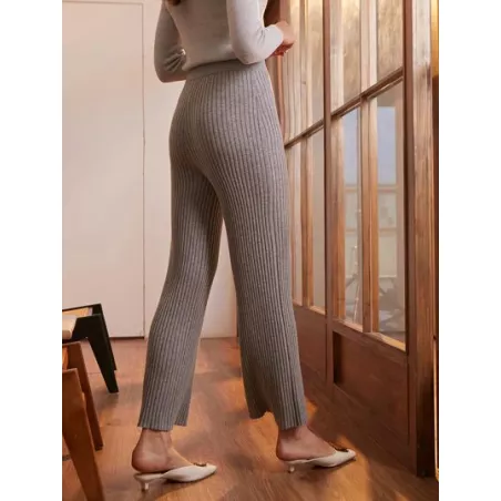 PREMIUM Pantalones tejidos de mezcla de lana