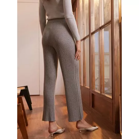 PREMIUM Pantalones tejidos de mezcla de lana