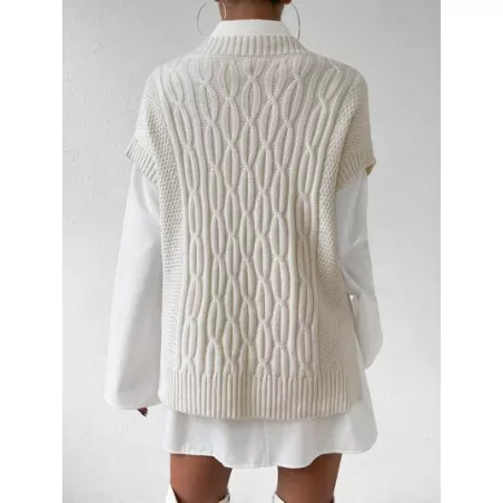SHEIN Essnce 1 pieza Chaleco de punto tejido de cable