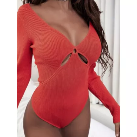 SHEIN BAE Body con abertura delantera de cuello profundo