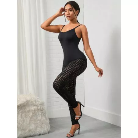 SHEIN SXY Mono unitard de tirantes unicolor