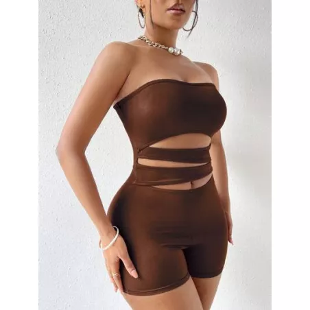 SHEIN Slayr Mono unitard tubo con abertura