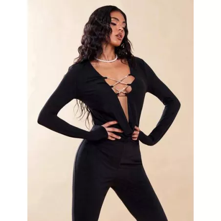 Unitards mujer Lazada Diamante de imitación Liso