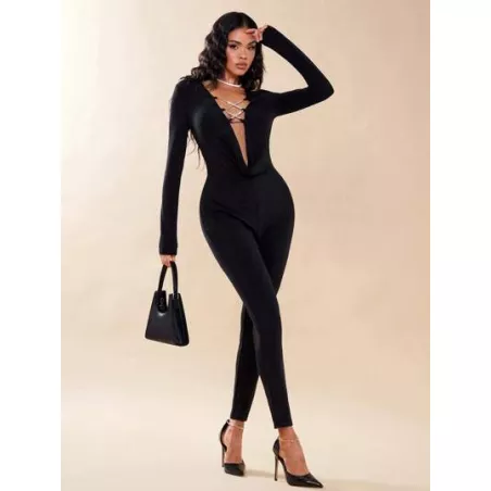 Unitards mujer Lazada Diamante de imitación Liso